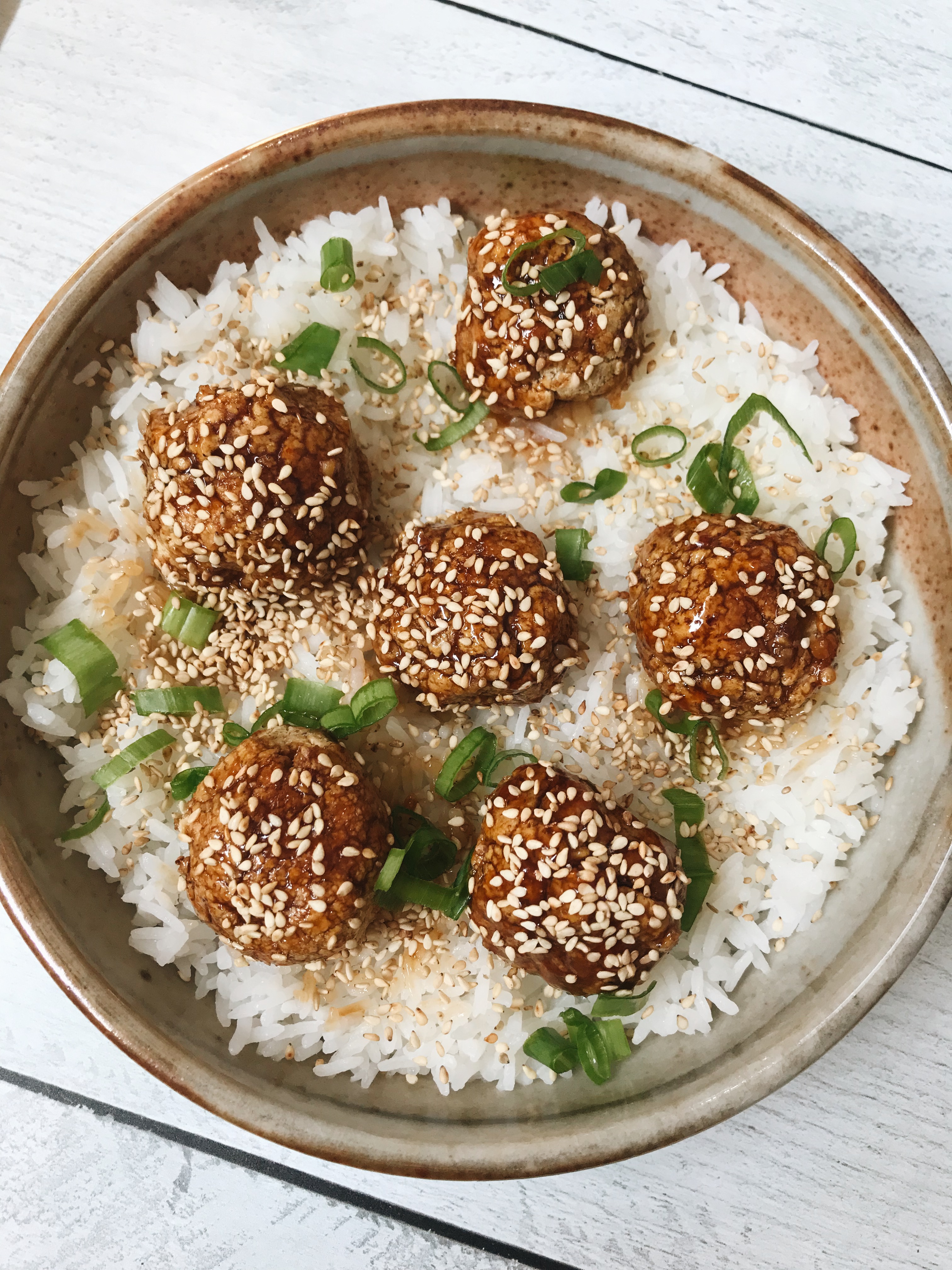 Asian Inspired Chickpea Meatballs