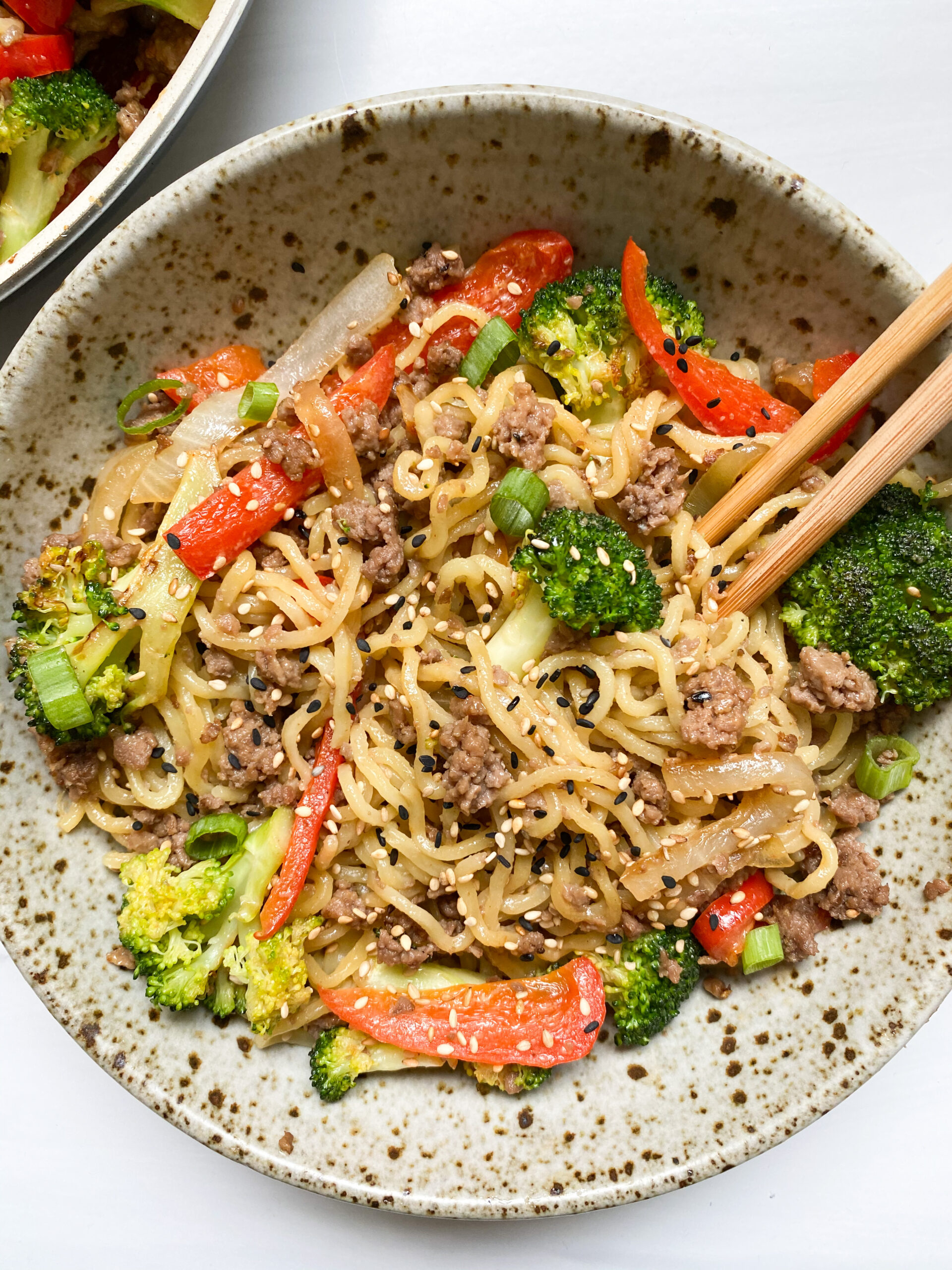 Ground “Beef” & Veggie Ramen Bowls – Plant Based Jane