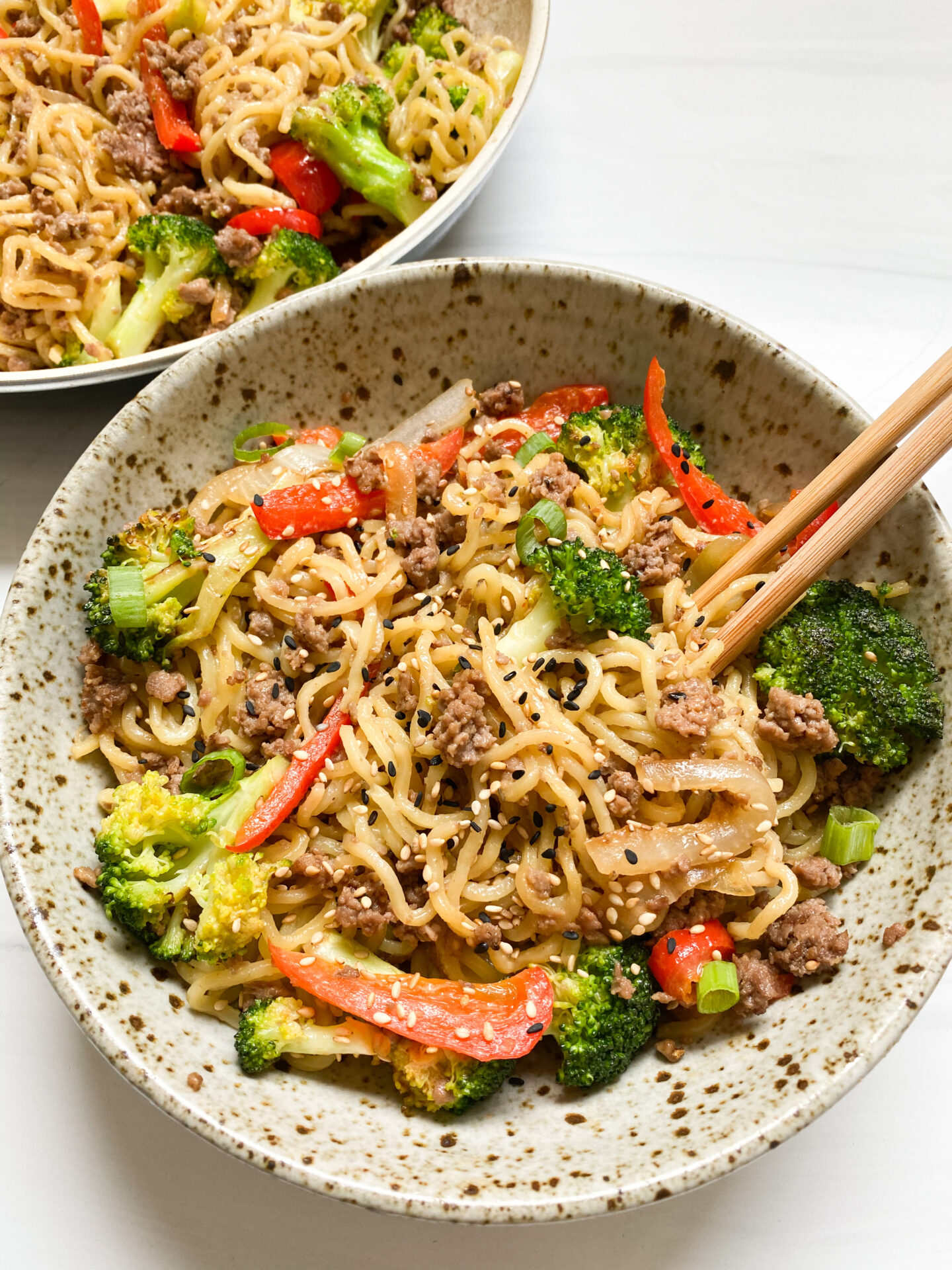 Ground “Beef” & Veggie Ramen Bowls – Plant Based Jane