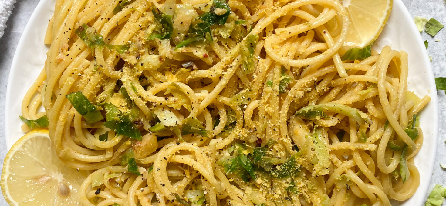 Lemony Brussels Sprouts Pasta